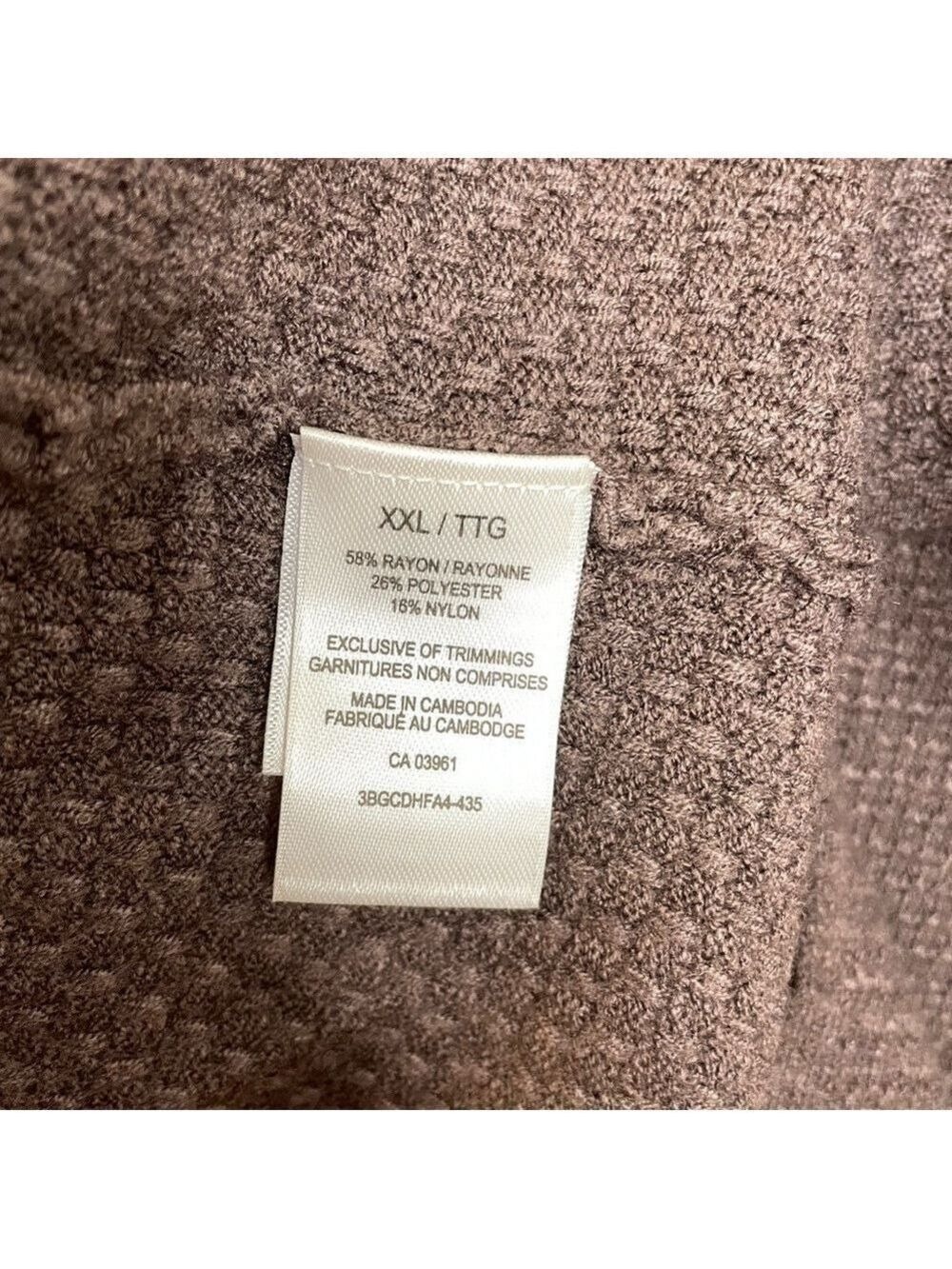 NWT Denver Hays Novelty Stitch Open Waffle Cardigan XXL - Picture 11 of 12